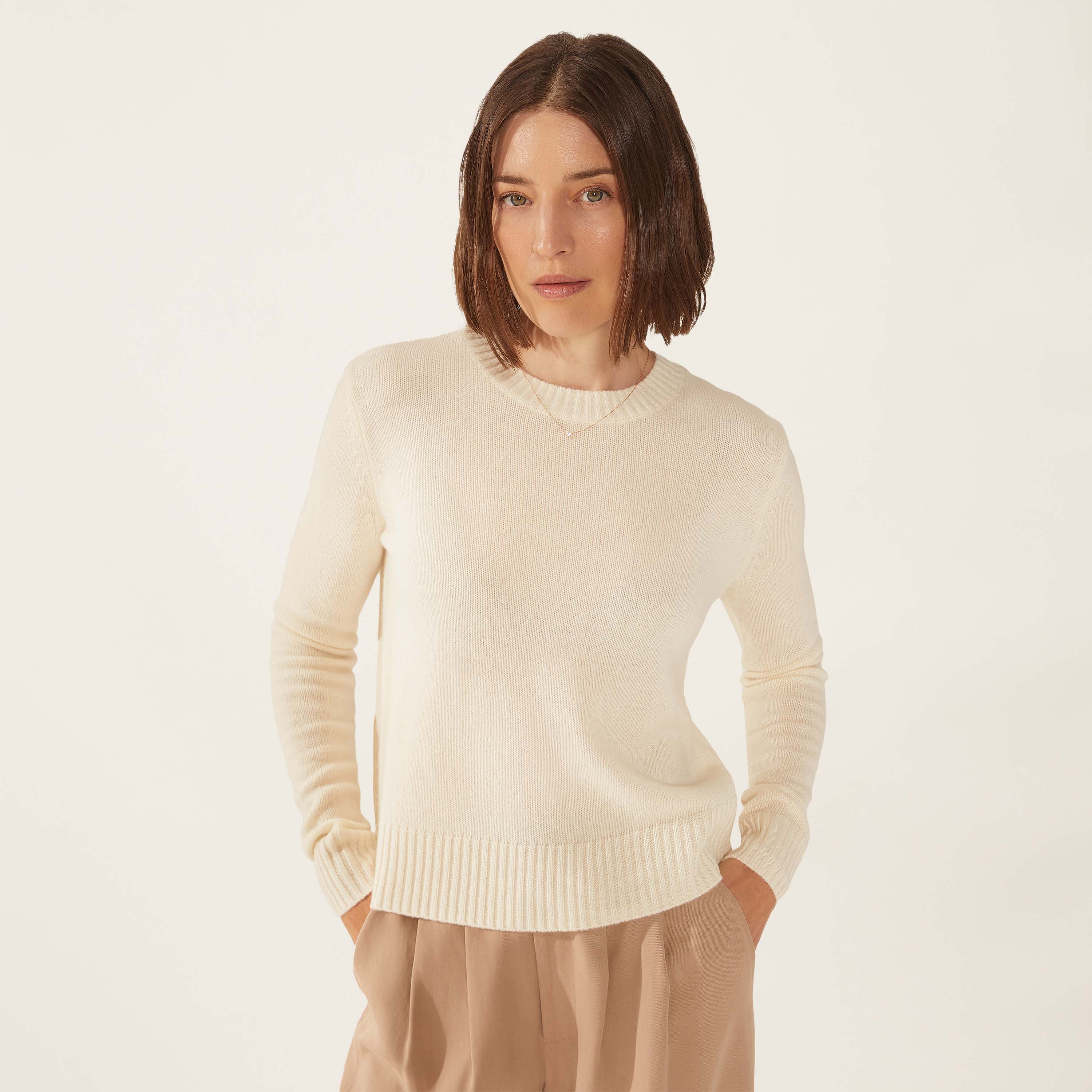 Mila Cashmere Boxy Crop Sweater
