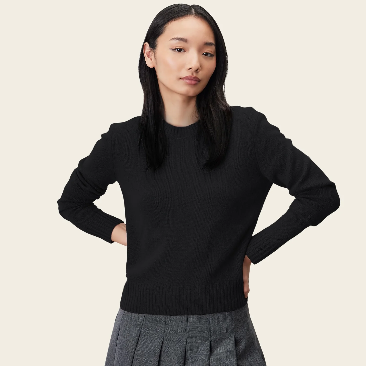 Mila Cashmere Boxy Crop Sweater