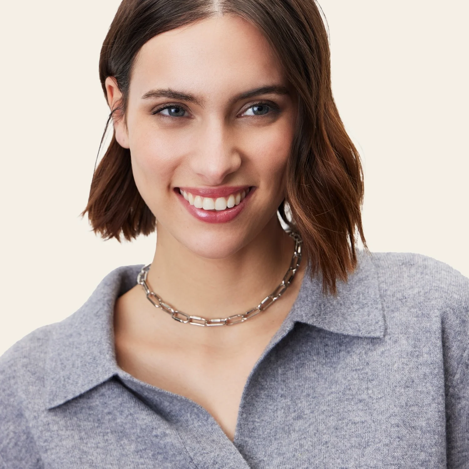 Camila Airy Cashmere Collared Sweater