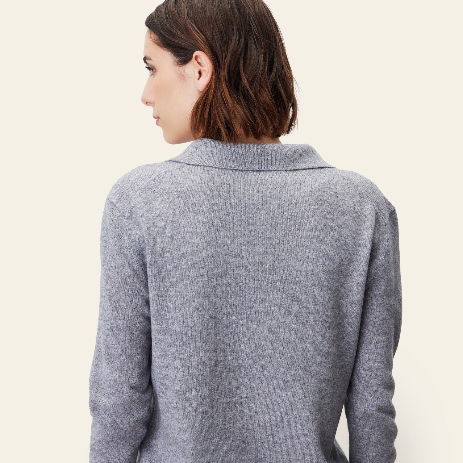 Camila Airy Cashmere Collared Sweater