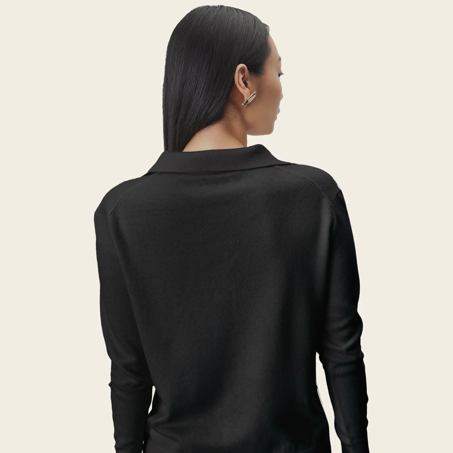 Camila Airy Cashmere Collared Sweater