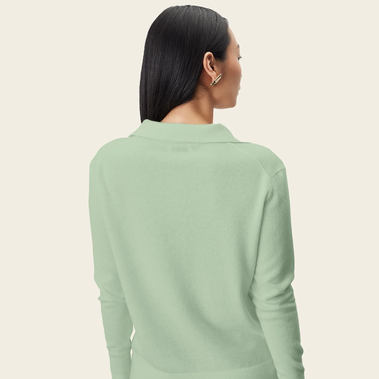 Camila Airy Cashmere Collared Sweater