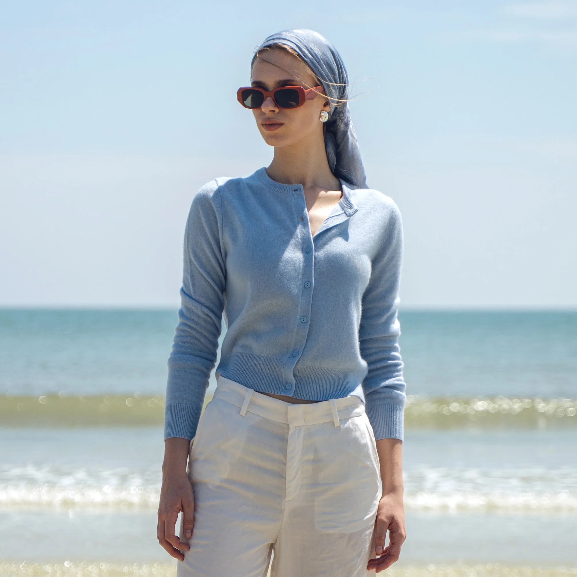 Sadie Cashmere Crew Cardigan