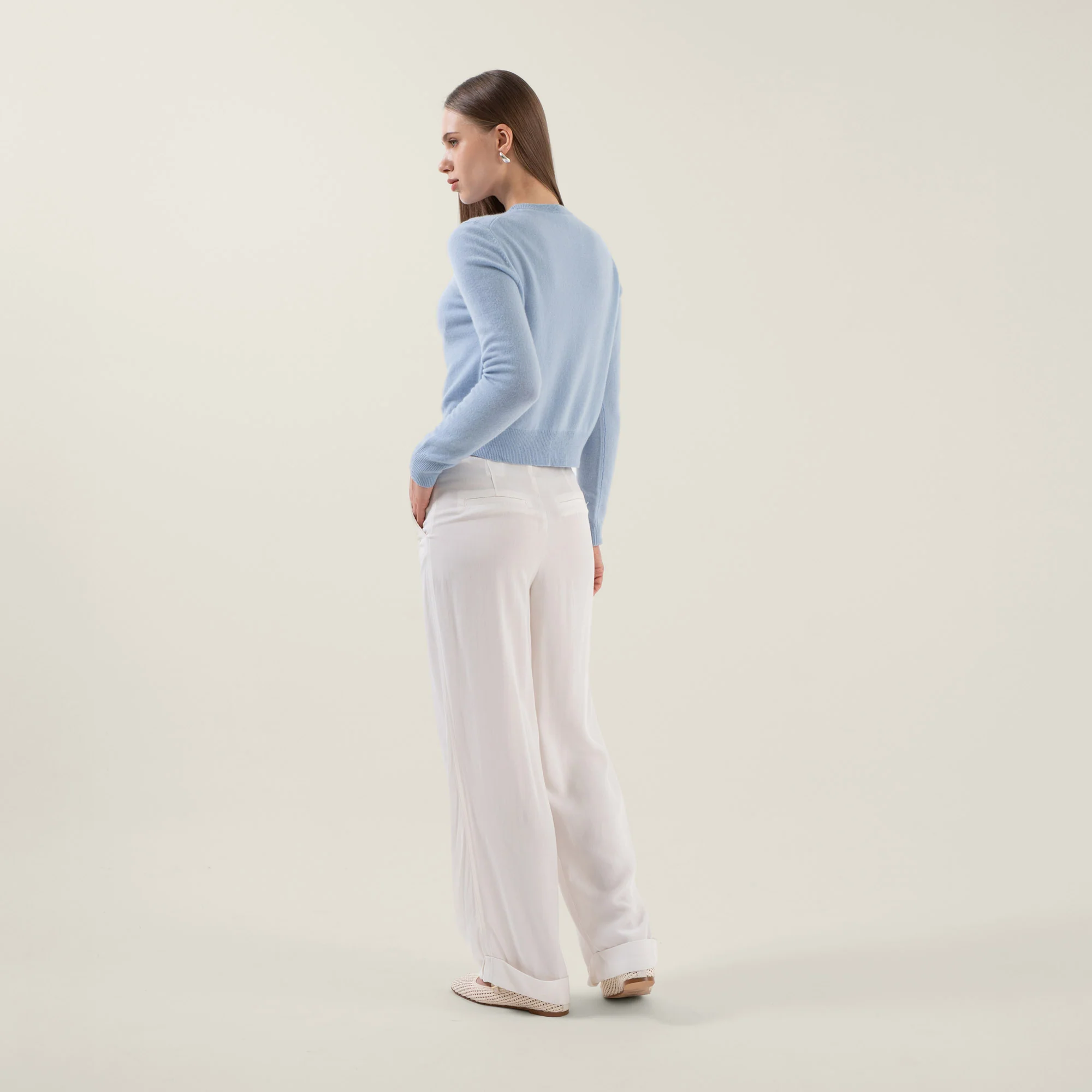 Sadie Cashmere Crew Cardigan