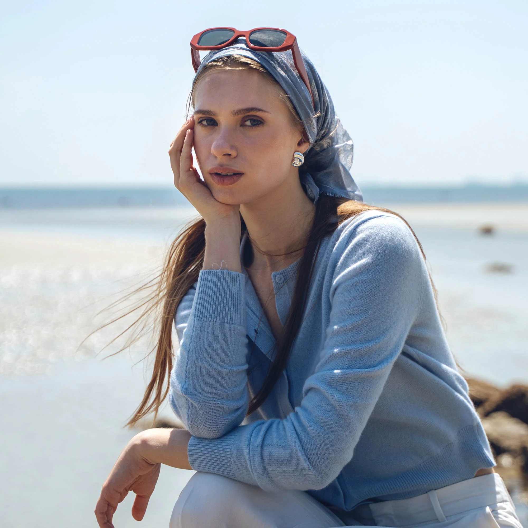 Sadie Cashmere Crew Cardigan