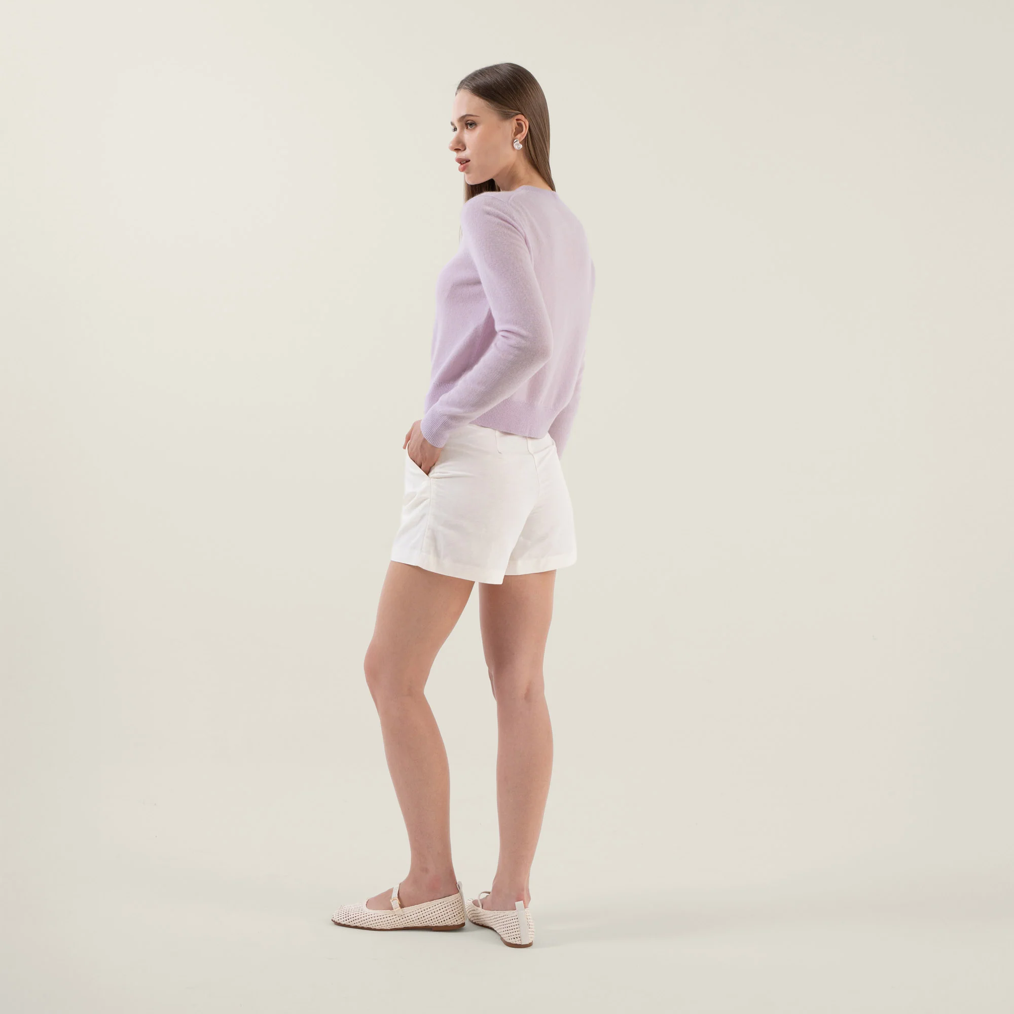 Sadie Cashmere Crew Cardigan