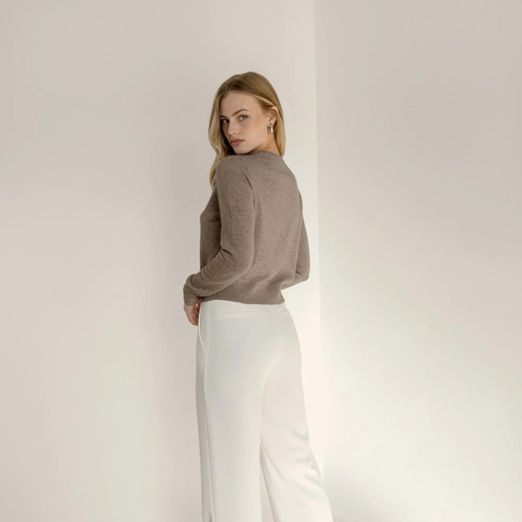 Sadie Cashmere Crew Cardigan