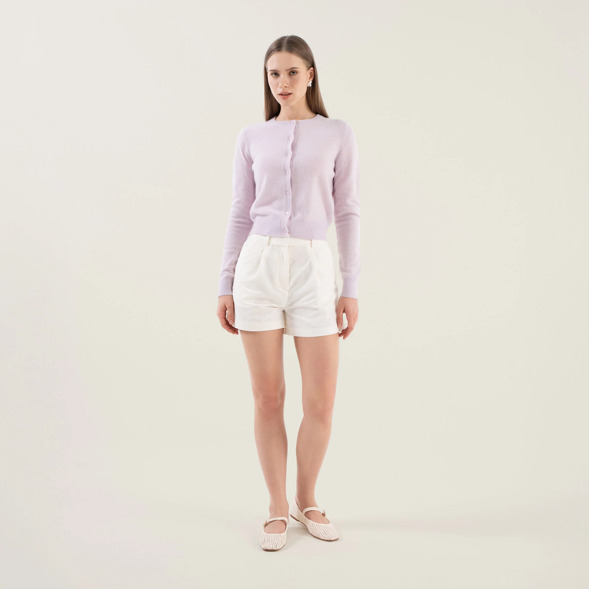 Sadie Cashmere Crew Cardigan