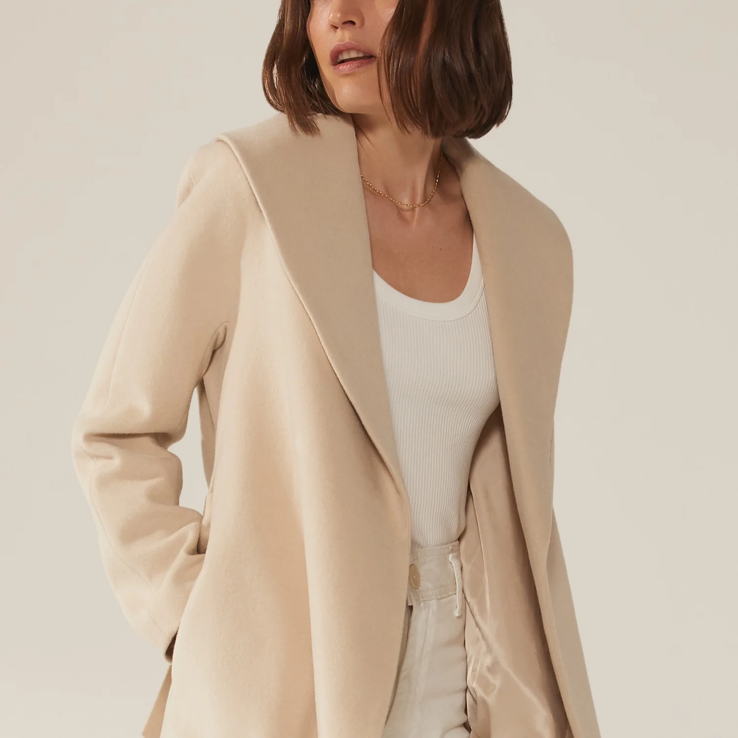 Brigette Cashmere-Wool Robe