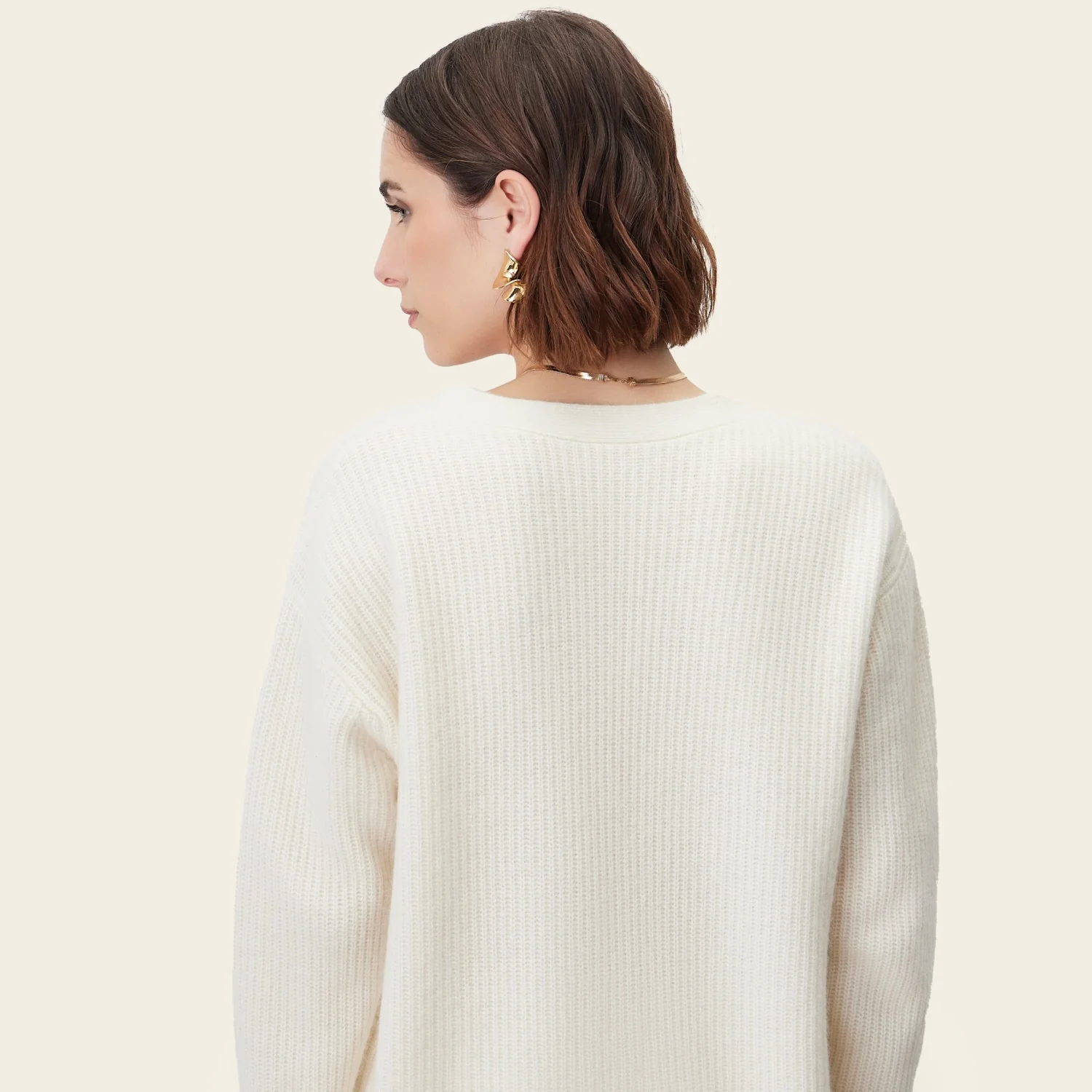 Billie Chunky Boyfriend Cashmere Cardigan