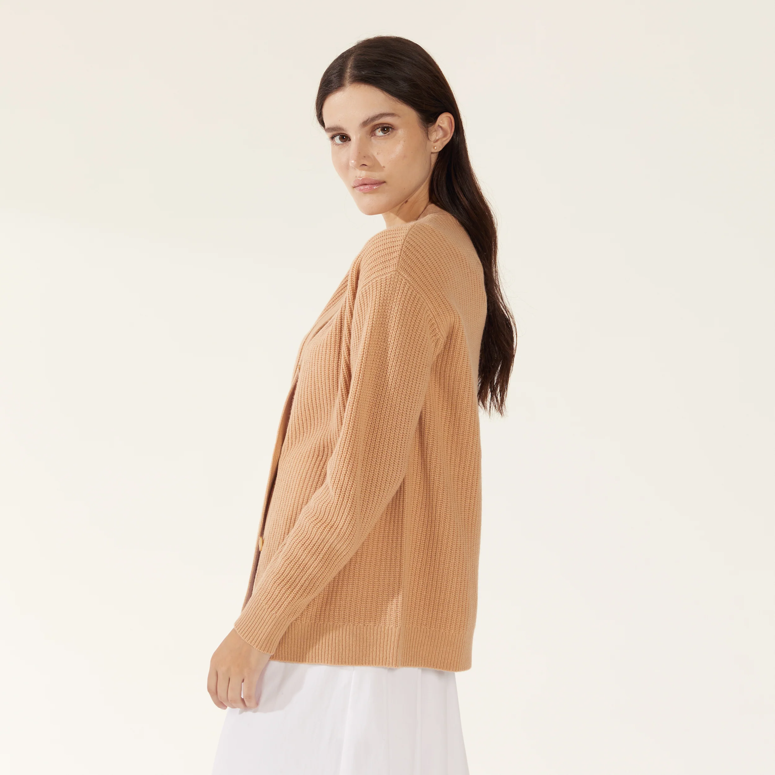 Billie Chunky Boyfriend Cashmere Cardigan