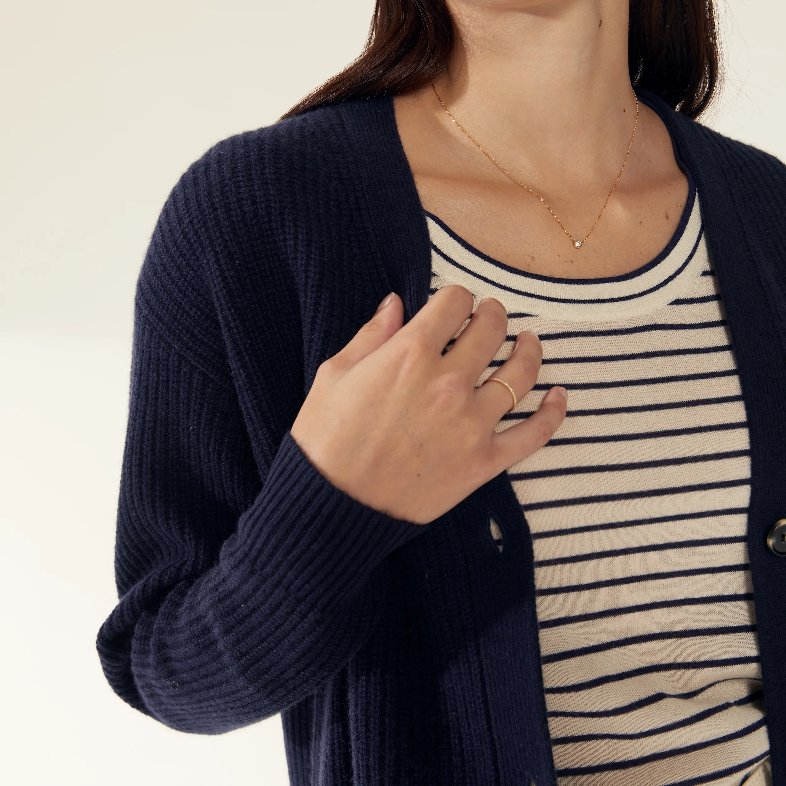 Billie Chunky Boyfriend Cashmere Cardigan