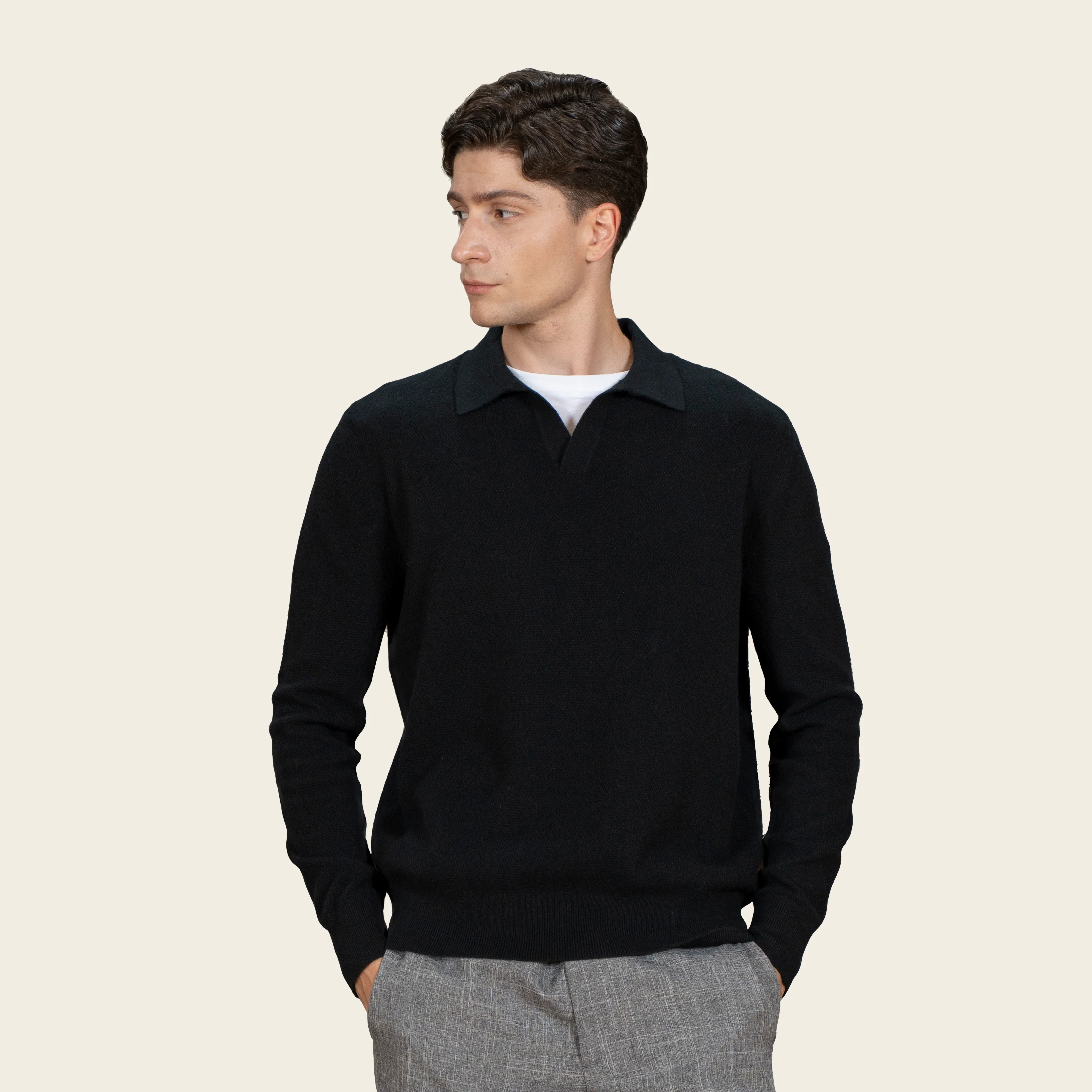 1334-olivier-textured-cashmere-long-sleeve-polo-10.webp Olivier Textured Cashmere Long Sleeve Polo