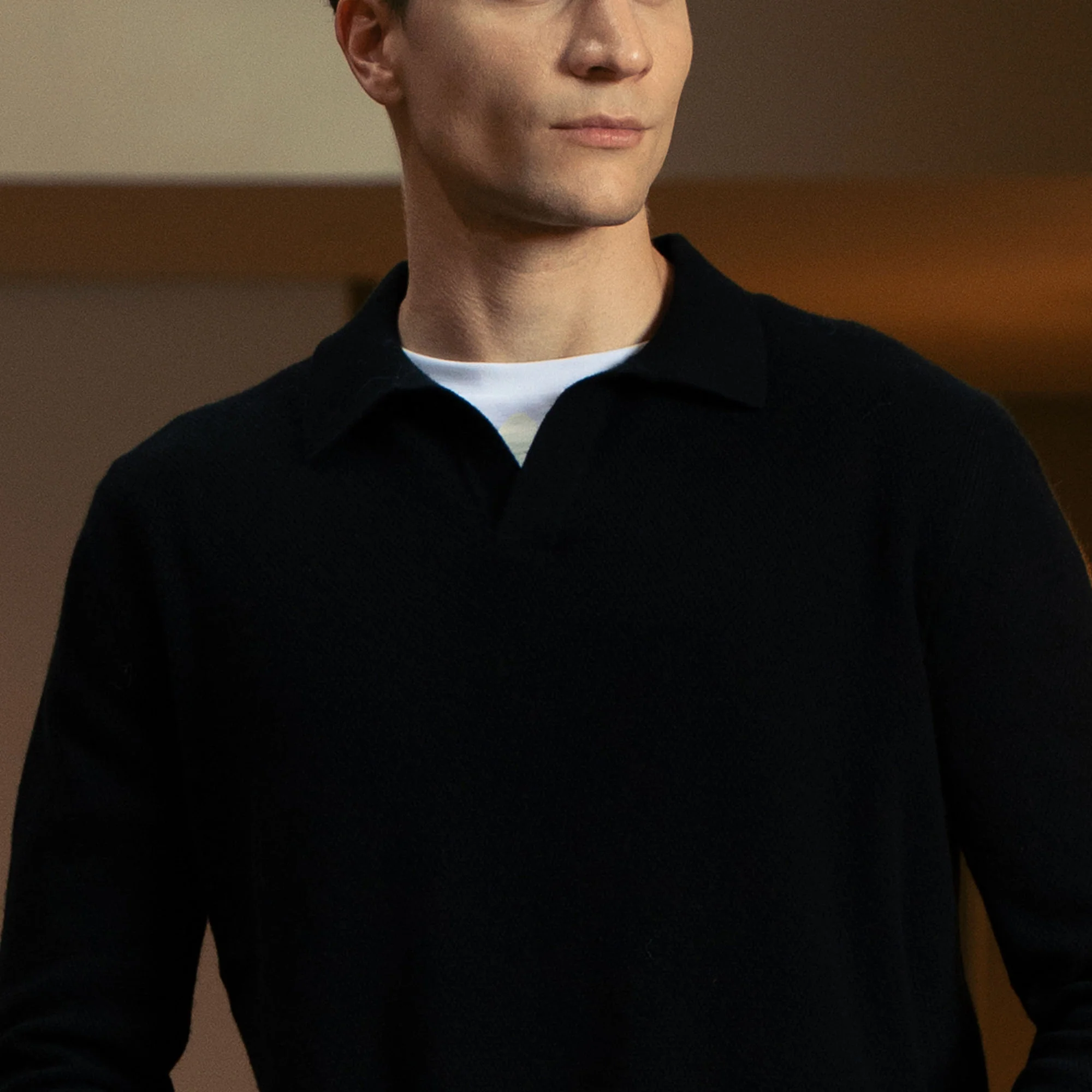 1334-olivier-textured-cashmere-long-sleeve-polo-3.webp Olivier Textured Cashmere Long Sleeve Polo