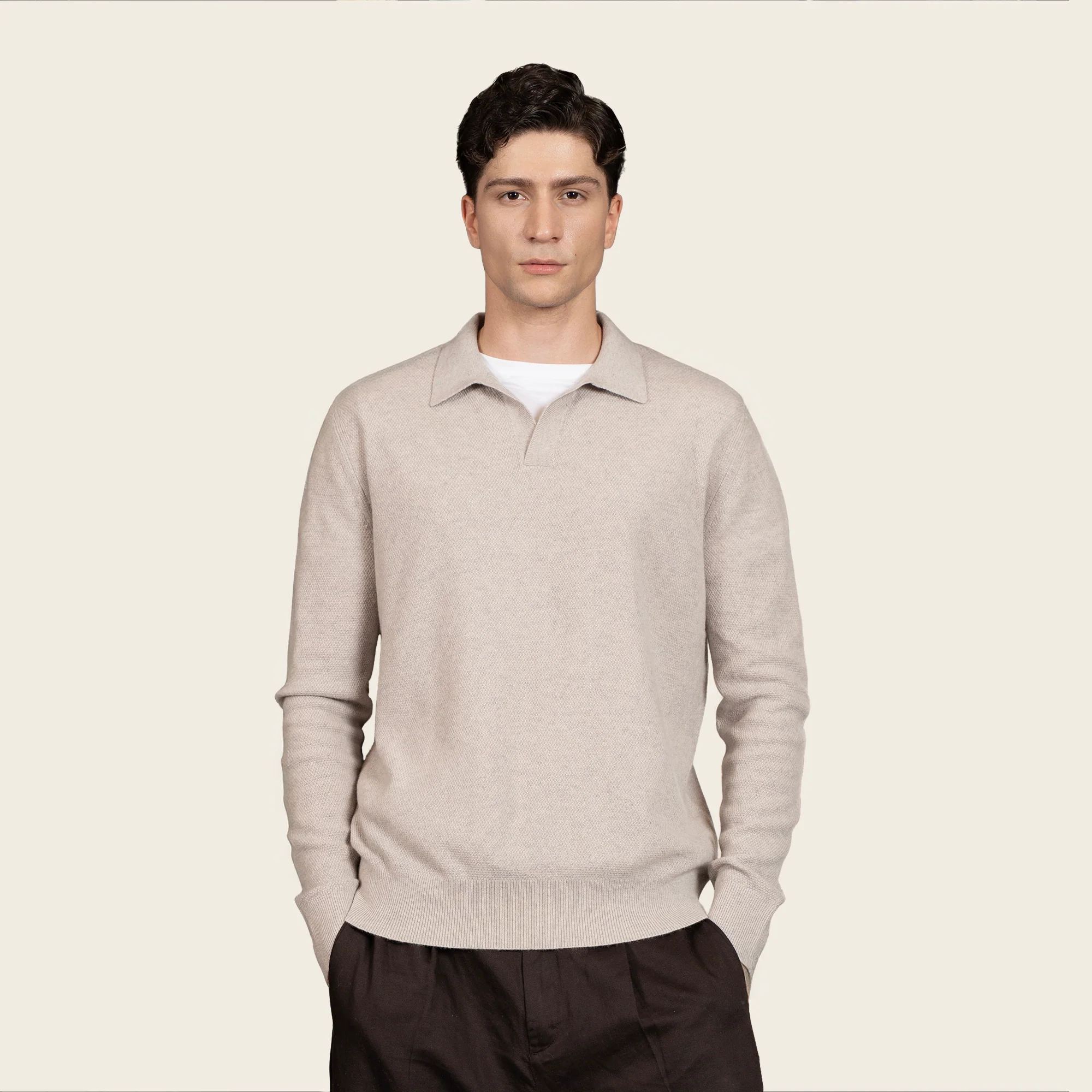 1334-olivier-textured-cashmere-long-sleeve-polo-9.webp Olivier Textured Cashmere Long Sleeve Polo