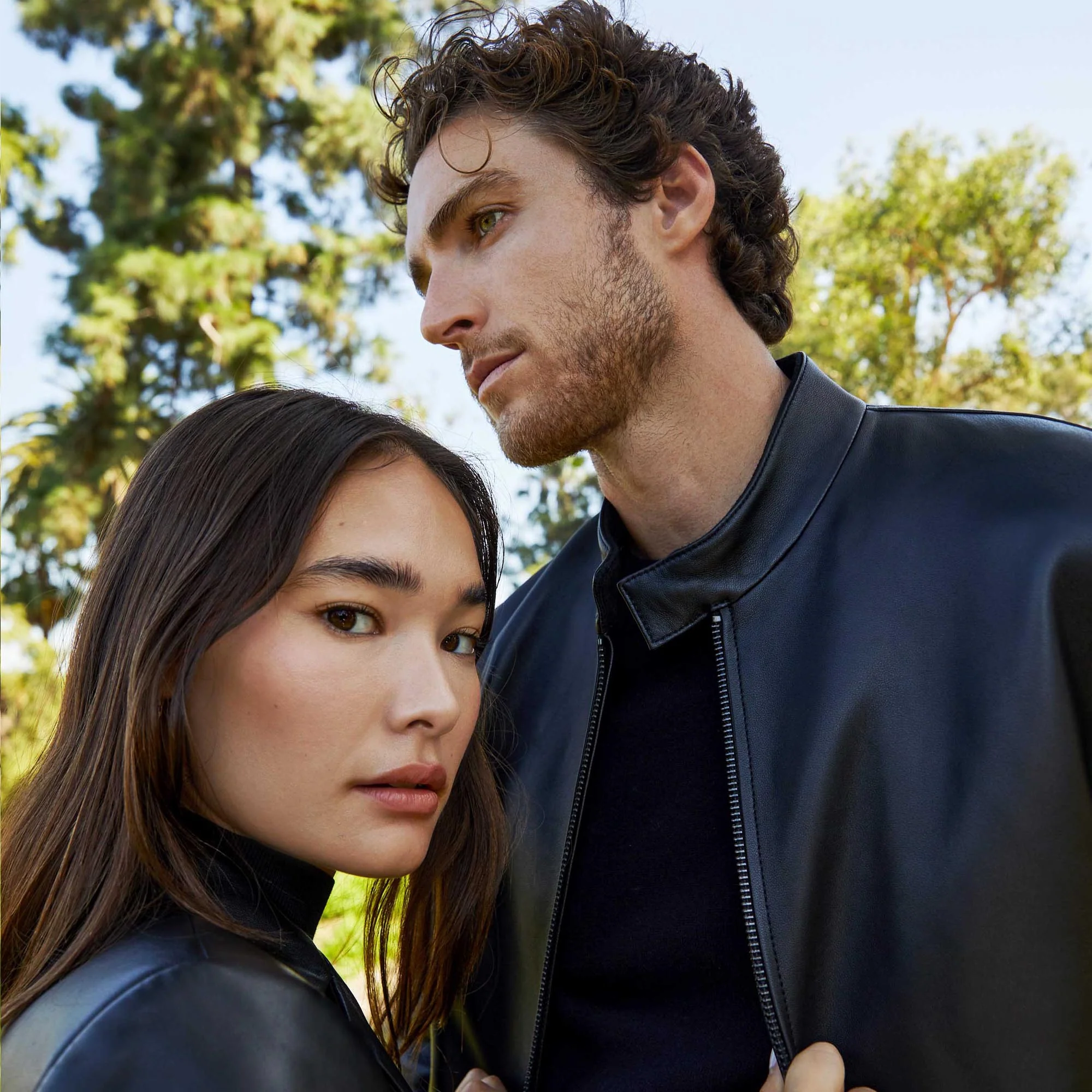 Chase Lambskin Leather Bomber Jacket
