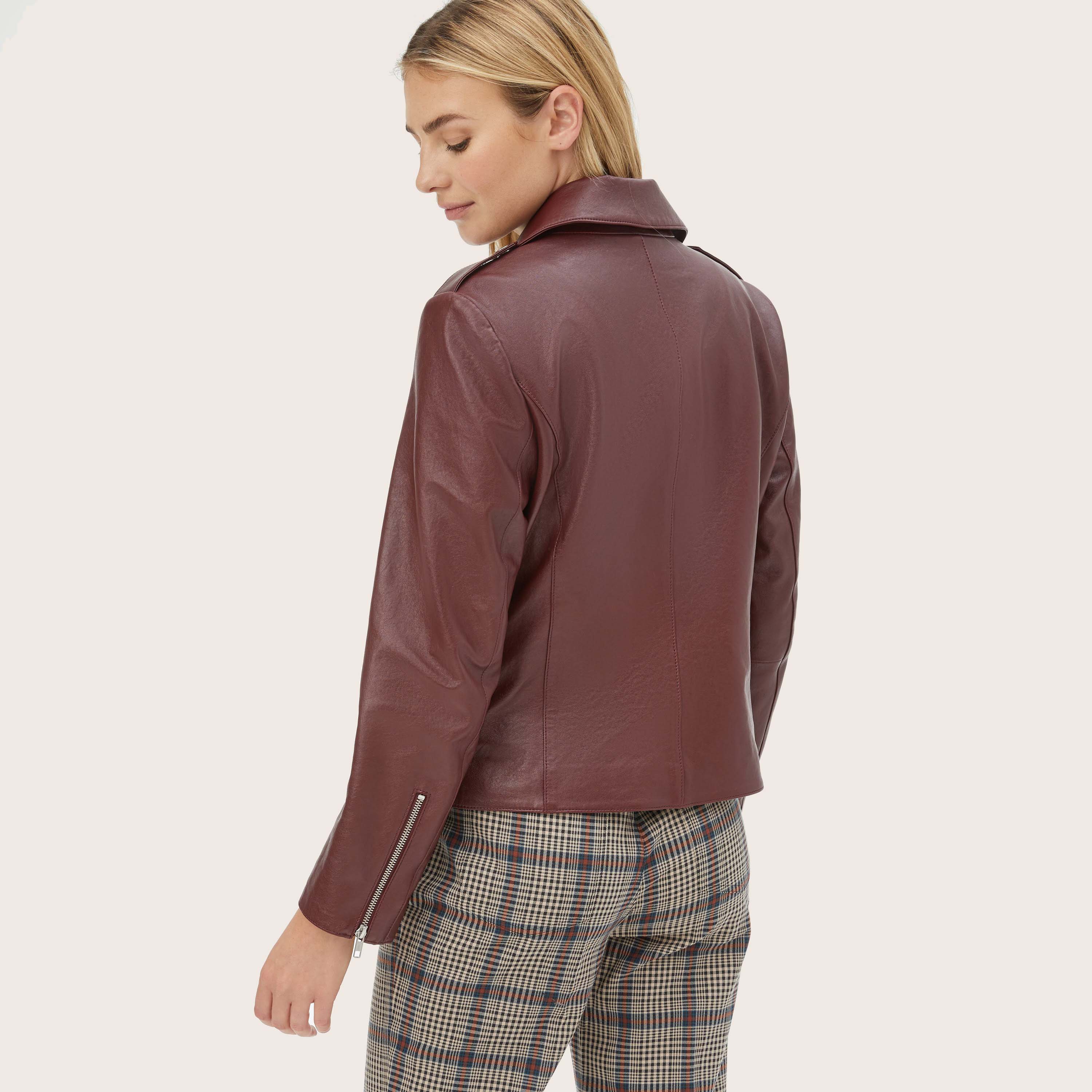 Lou Lightweight Lambskin Leather Jacket