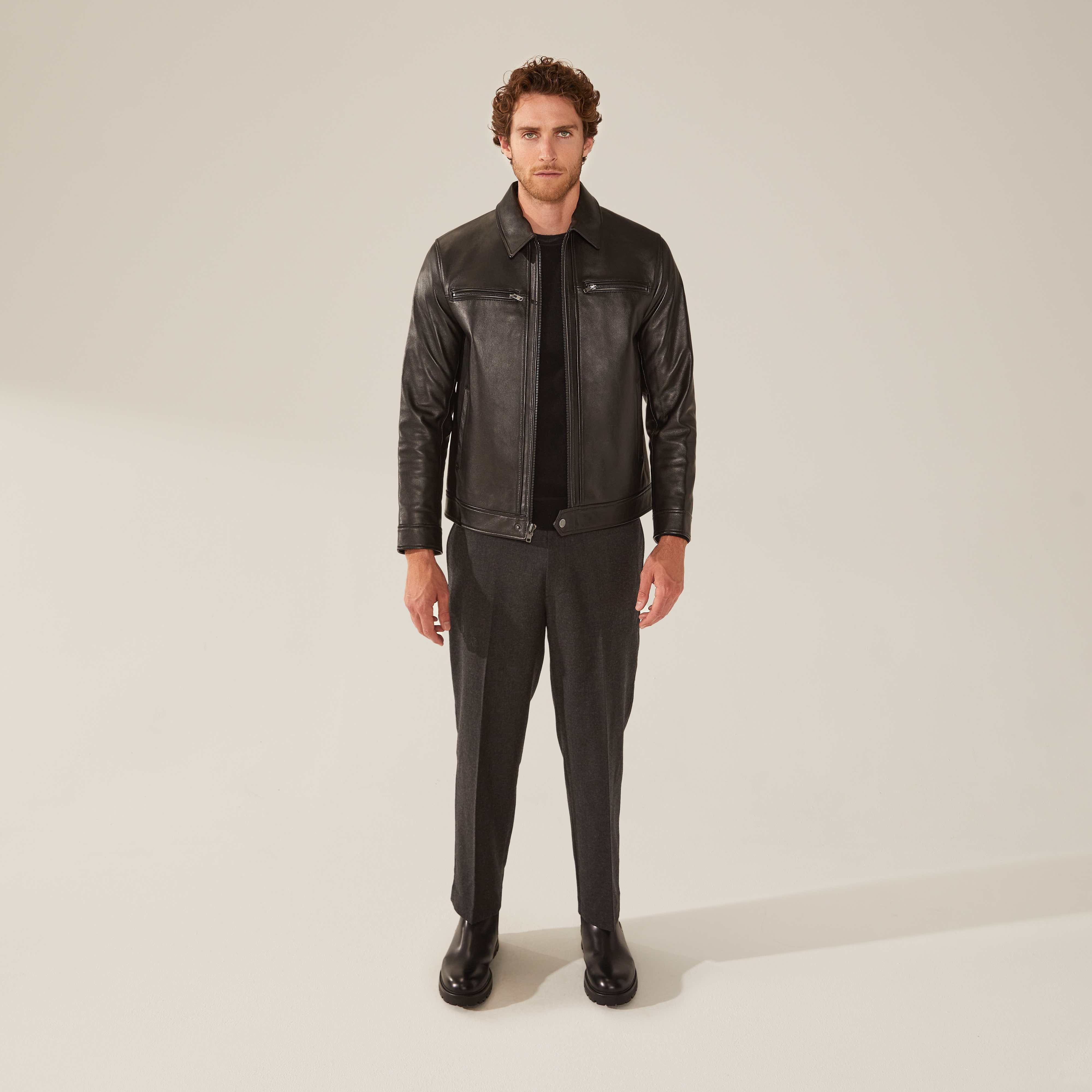 1394-santino-collared-zip-lambskin-leather-jacket-2.jpg Santino Collared Zip Lambskin Leather Jacket