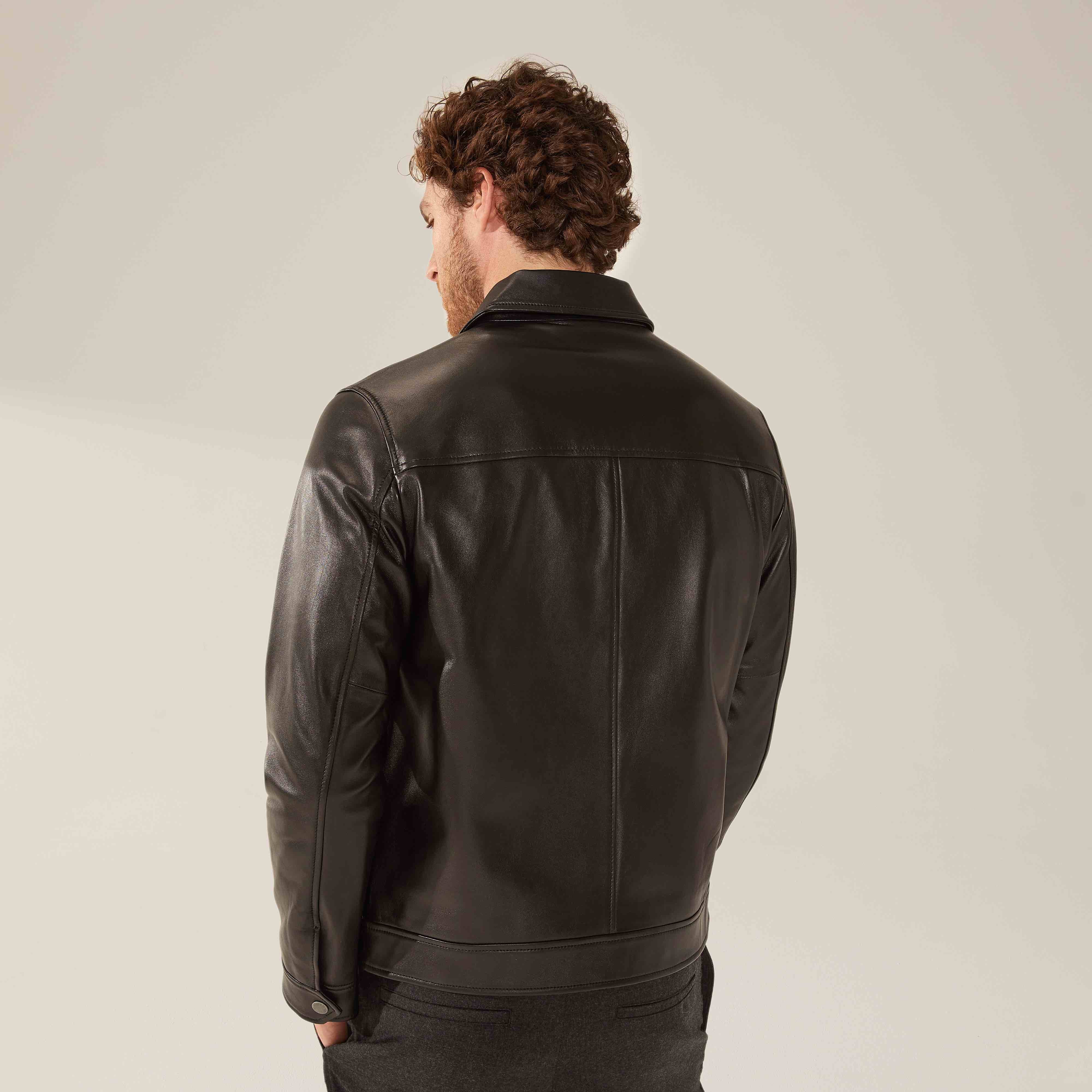 1394-santino-collared-zip-lambskin-leather-jacket-4.jpg Santino Collared Zip Lambskin Leather Jacket
