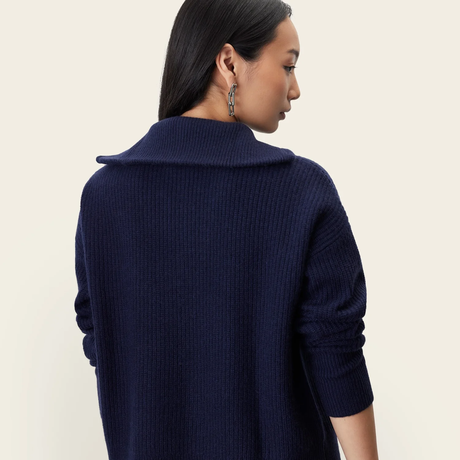 Sophia Chunky Cashmere Quarter Zip Pullover